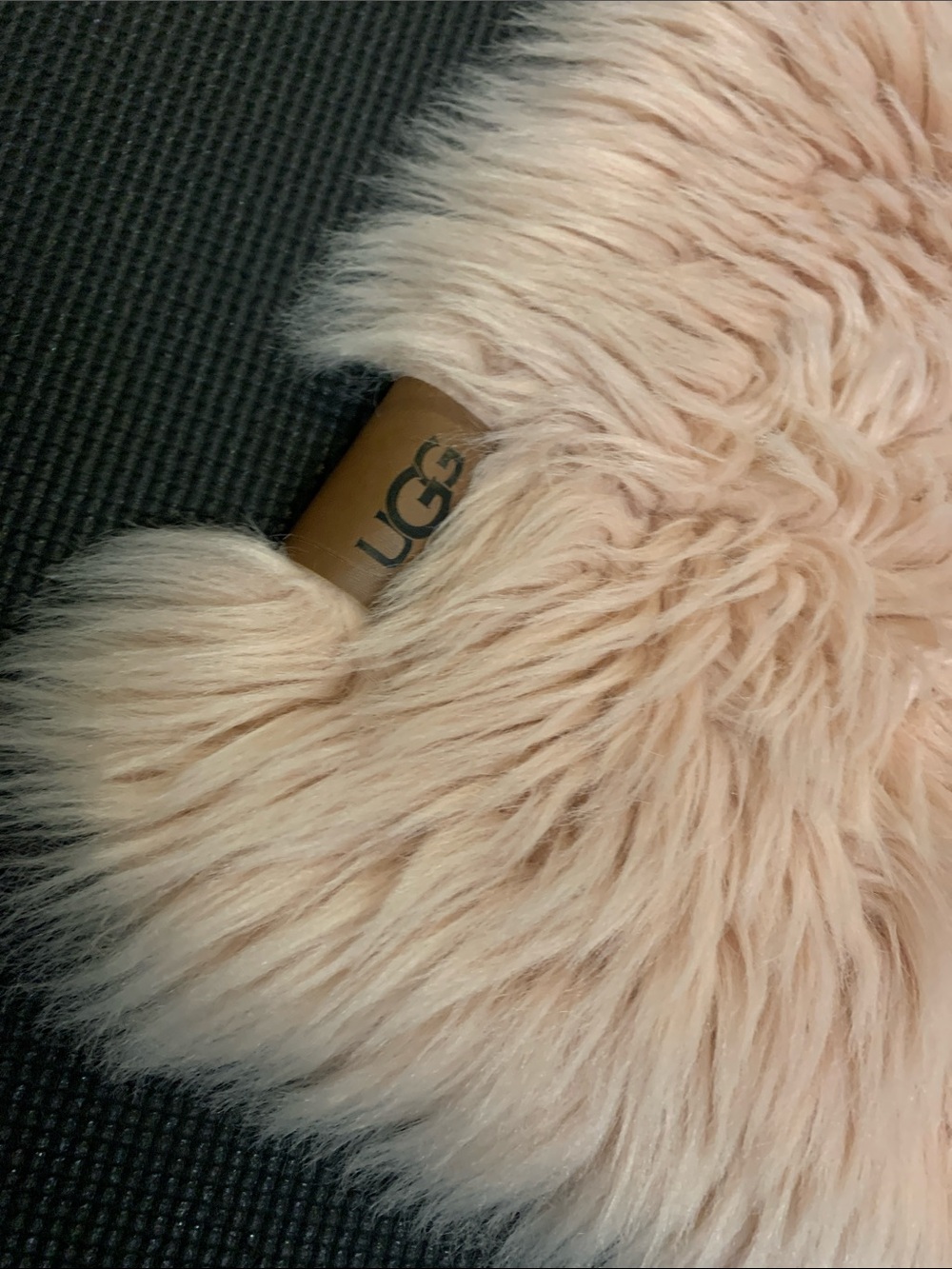 UGG Blush Faux Fur Accent Rug 42 x 28 - Picture 3 of 5